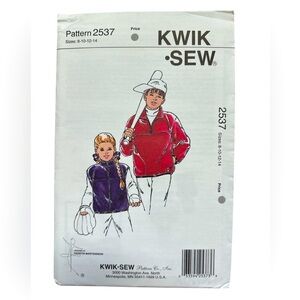 Vintage Y2K, uncut, factory folded Kwik Sew Pattern 2537, size 8 - 14